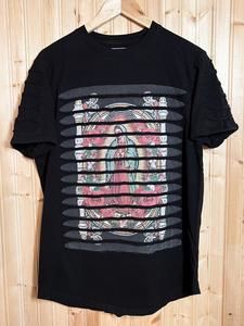 Rue 21 3D Graphic T-Shirt Catholic Mary Screen Print Embellished Tee Women’s M